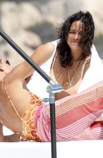 MICHELLE RODRIGUEZ and RAFFAELLA ZARDO in Bikini at a Yacht in Sardinia 08/25/2021