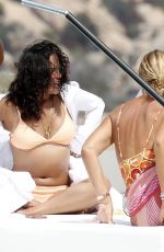 MICHELLE RODRIGUEZ and RAFFAELLA ZARDO in Bikini at a Yacht in Sardinia 08/25/2021