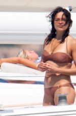MICHELLE RODRIGUEZ in Bikini at a Yacht in Porto Cervo 08/22/2021