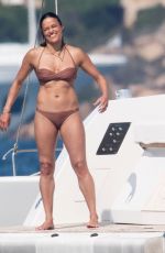 MICHELLE RODRIGUEZ in Bikini at a Yacht in Porto Cervo 08/22/2021