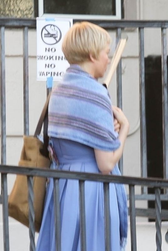 MICHELLE WILLIAMS on the Set of Her New Movie in Los Angeles 08/09/2021