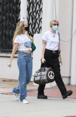 MILEY and TISH CYRUS Shopping for Furniture and Carpet on Melrose Avenue in West Hollywood 08/18/2021