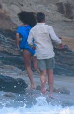 MINNIE DRIVER Out at a Beach in Los Angeles 08/19/2021