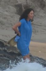 MINNIE DRIVER Out at a Beach in Los Angeles 08/19/2021