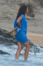 MINNIE DRIVER Out at a Beach in Los Angeles 08/19/2021