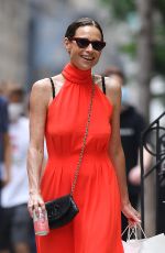 MINNIE DRIVERin a Red Dress Out in New York 08/01/2021