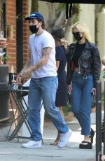 NICOLA PELTZ and Brooklyn Beckham at Alfred Cafe in West Hollywood 08/24/2021