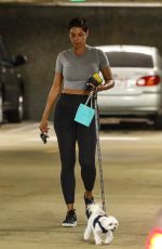 NICOLE MURPHY Out with Her Dog at Tiffany & Co
