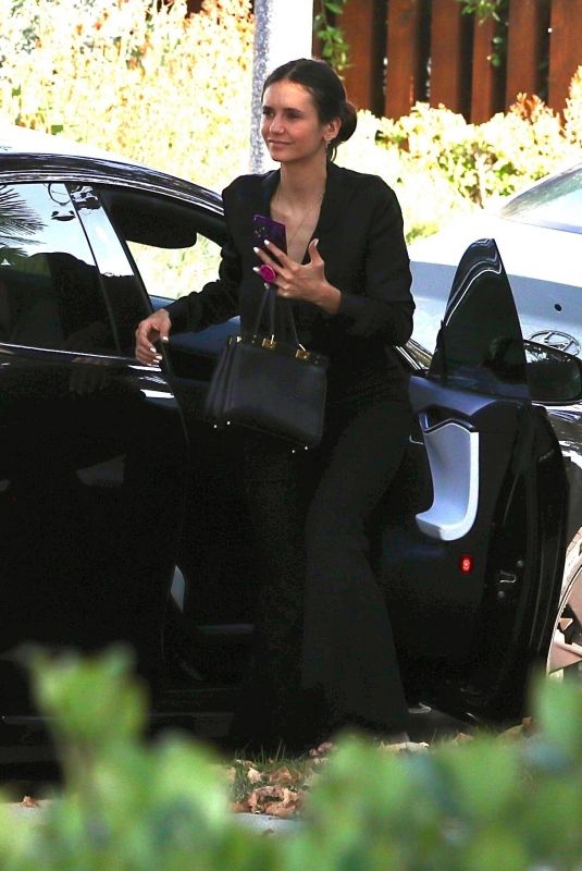 NINA DOBREV Arrives at a Friend