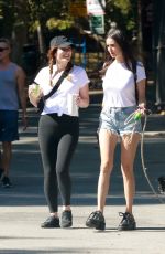 NINA DOBREV in Denim Shorts Out Hiking at Griffith Park in Los Angeles 08/07/2021