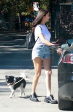 NINA DOBREV in Denim Shorts Out Hiking at Griffith Park in Los Angeles 08/07/2021