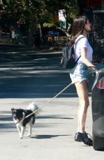NINA DOBREV in Denim Shorts Out Hiking at Griffith Park in Los Angeles 08/07/2021