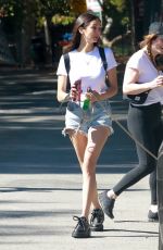 NINA DOBREV in Denim Shorts Out Hiking at Griffith Park in Los Angeles 08/07/2021