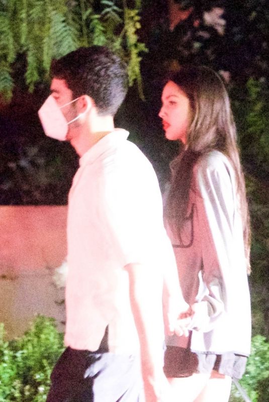 OLIVIA RODRIGO Noght Out with Her Boyfriend in Los Angeles 08/27/2021