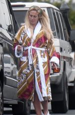 PARIS FURY Out with Her Baby Girl Athen in Manchester 08/20/2021