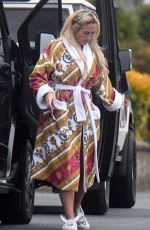 PARIS FURY Out with Her Baby Girl Athen in Manchester 08/20/2021