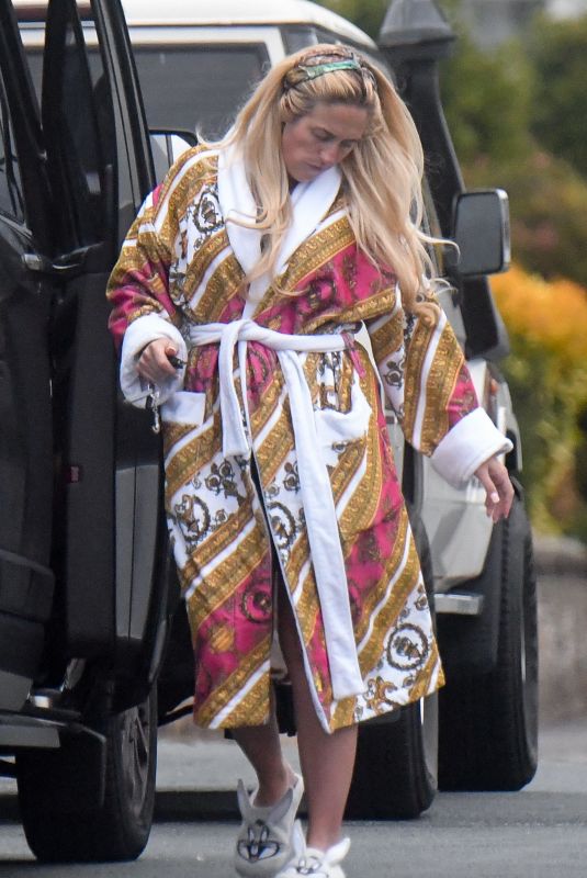 PARIS FURY Out with Her Baby Girl Athen in Manchester 08/20/2021