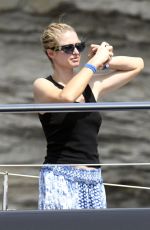 PARIS HILTON and Carter Reum at a Yacht in Sardinia 08/25/2021