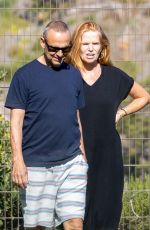 PATSY PALMER and Richard Merkell Out at a Dog Park in Malibu 08/02/2021