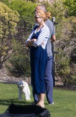 PATSY PALMER and Richard Merkell Out with Their Dogs in Malibu 08/09/2021