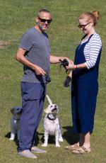 PATSY PALMER and Richard Merkell Out with Their Dogs in Malibu 08/09/2021