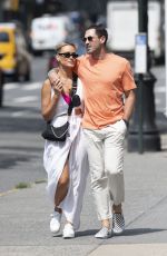 PETA MURGATROYD and Maksim Chmerkovskiy Out Shopping on Madison Avenue in New York 08/11/2021