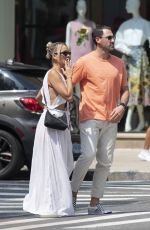 PETA MURGATROYD and Maksim Chmerkovskiy Out Shopping on Madison Avenue in New York 08/11/2021