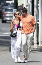 PETA MURGATROYD and Maksim Chmerkovskiy Out Shopping on Madison Avenue in New York 08/11/2021