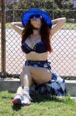 PHOEBE PRICE in Bikini at a Park in Los Angeles 08/10/2021