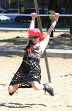PHOEBE PRICE Out at a Park in Los Angeles 08/16/2021
