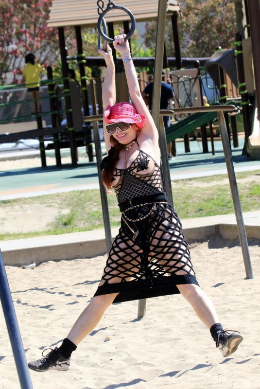 PHOEBE PRICE Out at a Park in Los Angeles 08/16/2021