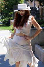 PHOEBE PRICE Out with her Dog in Los Angeles 08/03/2021