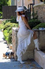 PHOEBE PRICE Out with her Dog in Los Angeles 08/03/2021