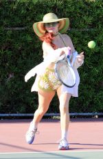 PHOEBE PRICE Playing Tennis in Los Angeles 08/02/2021