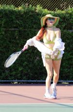 PHOEBE PRICE Playing Tennis in Los Angeles 08/02/2021