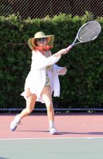 PHOEBE PRICE Playing Tennis in Los Angeles 08/02/2021