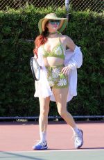 PHOEBE PRICE Playing Tennis in Los Angeles 08/02/2021