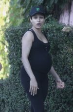 Pregnant FREIDA PINTO Out in Los Angeles 08/24/2021