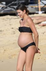 Pregnant GEORGIA FOWLER in Bikini at a Beach in Sydney 08/13/2021