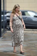 Pregnant RACHEL RILEY Leaves Countdown Studio at Media City in Salford 08/04/2021