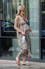 Pregnant RACHEL RILEY Leaves Countdown Studio at Media City in Salford 08/04/2021