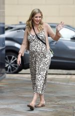 Pregnant RACHEL RILEY Leaves Countdown Studio at Media City in Salford 08/04/2021