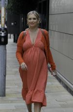 Pregnant RACHEL RILEY Leaves Countdown Studios in Manchester 08/17/2021