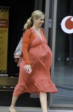 Pregnant RACHEL RILEY Leaves Countdown Studios in Manchester 08/17/2021