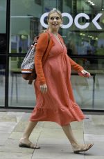 Pregnant RACHEL RILEY Leaves Countdown Studios in Manchester 08/17/2021