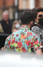 PRIYANKA CHOPRA and Nick Jonas at Scalani Restaurant in London 08/12/2021