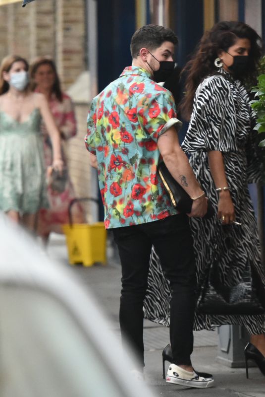 PRIYANKA CHOPRA and Nick Jonas at Scalani Restaurant in London 08/12/2021