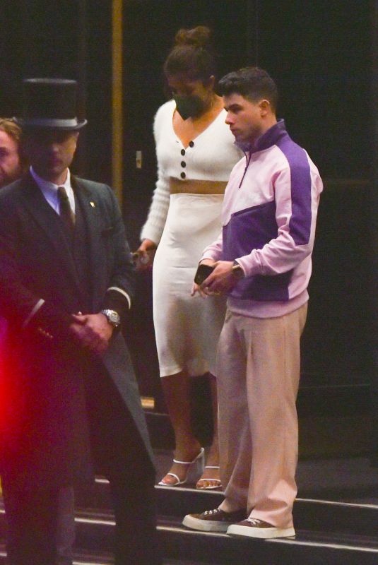 PRIYANKA CHOPRA and Nick Jonas Leaves Dorchester Hotel in London 08/03/2021