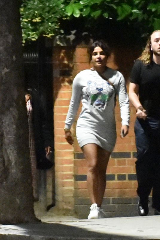 PRIYANKA CHOPRA Out for Dinner with Friend in Notting Hill 08/07/2021