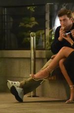 RACHEL FENTON Smoking a Cigarette at Nobu in London 08/10/2021
